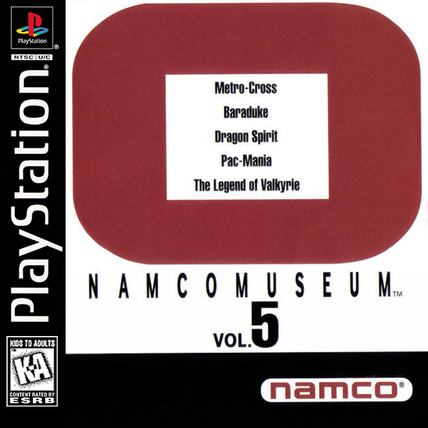Namco Museum Vol. 5 box art for Playstation
